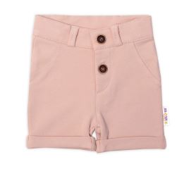 Baby Nellys 2-dílná sada body kr. rukáv, kraťásky, Safari - ecru/béžová (2)