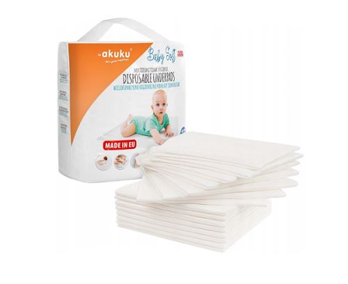 Jednorazové hygienické podložky Akuku Baby Soft - 15ks