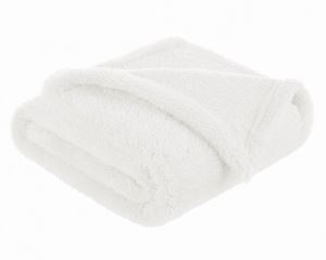 Jemná fleecová dečka 75 x 100 cm, biela