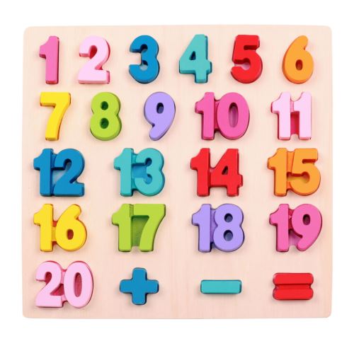 2Kids Toys Vkladacie puzzle Matematika Veľké počítanie – 24 dielov, drevo, 30×30 cm