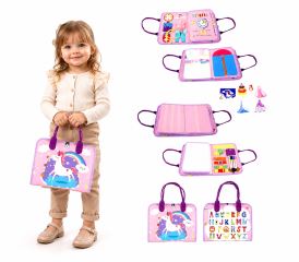 Senzoická aktivity kniha Jednorožec II – motorická látková kniha pre deti, 2Kids Toys