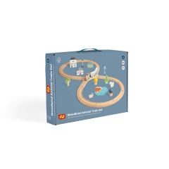 Bigjigs Toys Drevená vláčikodráha pri lese (11)
