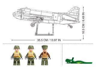 Sluban M38-B1366 Transportné lietadlo Douglas C-47 (2)