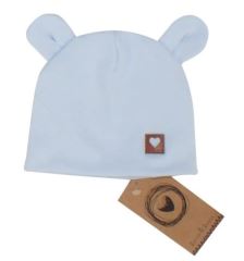 Z & Z Dvojvrstvová bavlnená čiapočka LOVE TEDDY, sv. modrá (1)
