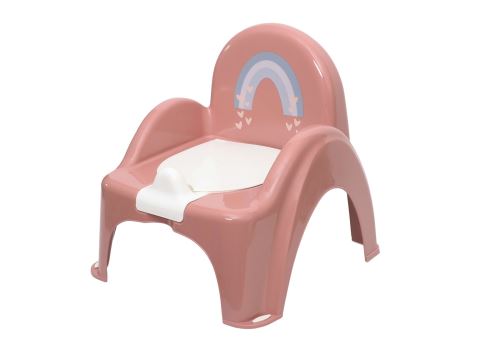 Detský nočník pre deti s vyberateľnou nádobou, ergonomický - Duha v ružové