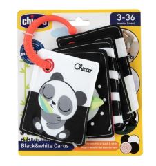 Kontrastné senzorické kartičky pre bábätká 2v1 CHICCO Montessori
