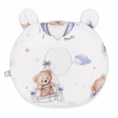 Dojčiaci vankúš na ruku Bavlna/Minky, Medvedíky, modri (4)