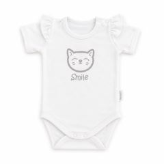2D sada - body s krátkym rukávom Cat + tutu suknička cream