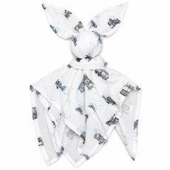 Mušelínová plienka, maznáčik, prítulníček Baby Nellys Bunny, Vláčički, modré, ecru