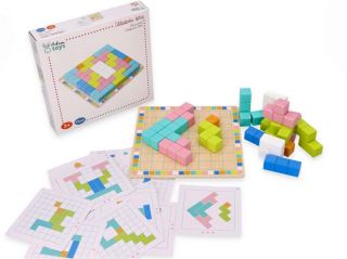 Adam Toys Drevená skladacia hra TETRIS - 19ks (2)