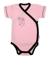Baby Nellys 2-dílná sada body kr. rukáv + polodupačky, růžová - Baby Little Star (1)