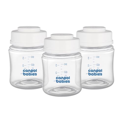 Sada fliaš na skladovanie materského mlieka Canpol Babies, 3x120 ml