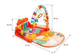 Vzdelávacia edukačná hracia podložka so zvukmi TOYZ ZOO - oranžová (573706)