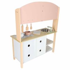 Detská drevená kuchynka Modern Classic 82 cm – ružová (4)