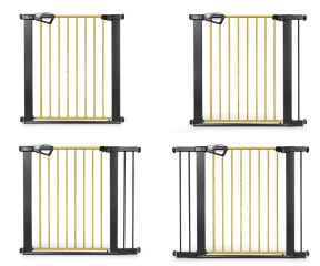 Detská bezpečnostná zábrana GUARDY 104 cm – bránka na schody a dvere (76–104 cm), čierna (5)