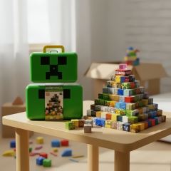 Magnetická stavebnica Minecraft Creeper box 98ks (5)
