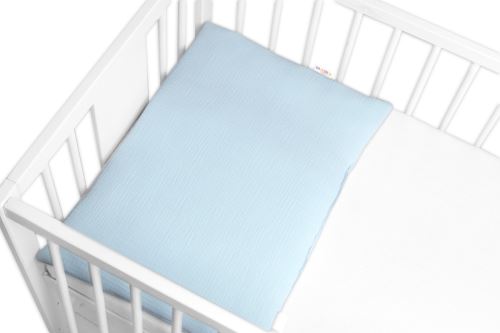 Mušelínový vankúšik s výplňou 40 x 60 cm, Baby Nellys, Maxi, svetlo modrý