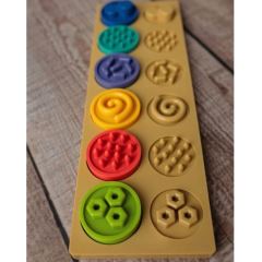 Puzzle senzorické kolieska XL, pastelové (1)