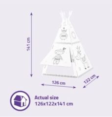 Detský kartónový domček- Teepee stan (3)