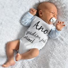 Body dlouhý rukáv s vtipným textem Baby Nellys, Ano! Vypadám jako tatínek, kluk (1)