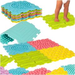 Senzorické puzzle podložky pre deti, 8 dielov, 6 textúr (2)