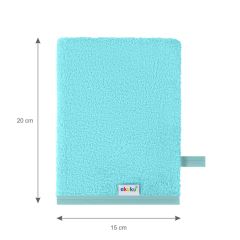 Detská umývacia rukavica XL Akuku – 100 % bavlna, 15×20 cm, od narodenia, tyrkys (4)