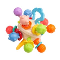 Toyz Edukačná hračka 2v1 hrkálka a hryzátko – senzorická, umývateľná