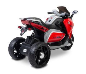 Elektrická trojkolka pre deti TOYZ – 2 motory, LED, USB, červená (1)
