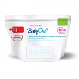 Sterilizačné vrecká do mikrovlnky BabyOno – až 20 použití 1 vrecko, bal. 5 ks (55435)