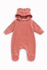 Detský manchestrový overal Teddy - pudrovo ružová