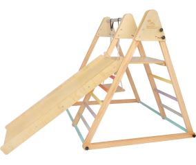 Drevená preliezačka s hojdačkou a šmykľavkou do izby, 2Kids Toys (5)