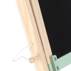 Drevená obojstranná magnetická a kriedová tabuľa 3v1 s príslušenstvom (6)