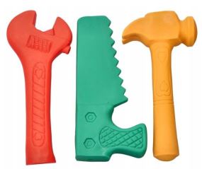 Gumové mäkké náradie Hencz Toys, pastelové - 3 ks (1)