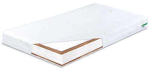 Detský matrac aloe kokos, pena, kokos, Aloe LUXE - 120x60x11cm (559005)