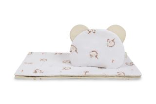 Sada do kočíka Jednorožec, bavlnená 54 × 74 cm + vankúšik 28 × 36 cm, béžová