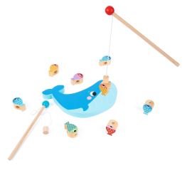 2Kids Toys Motorická hra 3v1 Veľryba – rybárčenie, navliekanie, triedenie, cert. drevo, 3+ (5)