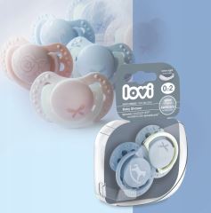Lovi Silikónové dynamické cumlíky 0-2m Baby Shower Girl - růžové (9)