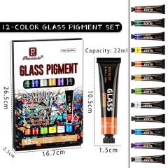 Veľká sada farieb na sklo Pigment 12ks (3)