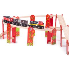 Bigjigs Rail Viacúrovňová súprava koľají (8)