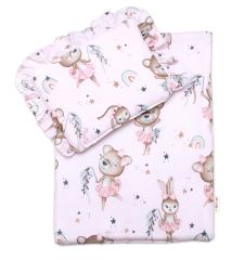 Sada pre bábiku 3D, zavinovovačka, perinka a vankúšik, Little Balerína, ružová (2)