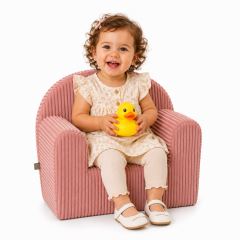 Detské kresielko Velvet s bočným vreckom Baby Nellys, pudrovo ružová