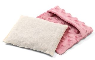 Nahrievací vankúšik s višňovými kôstkami a levanduľou Minky BabyOno - ružový (1)