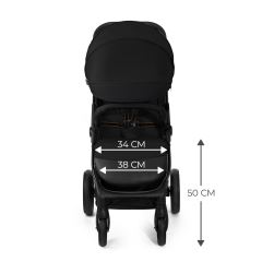 Športový kočík Kinderkraft TRIG 3 – ľahký skladací kočík do 25 kg - čierny (3)