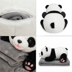 Maxi plyšová panda s dekou Lady 52cm 2v1 (1)