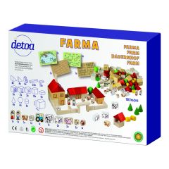 Detoa Drevená stavebnica Farma 100 dielov (1)