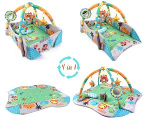 Detská hracia deka TinyMini Džungľa 4v1 s hrazdou – podložka pre bábätko (3)