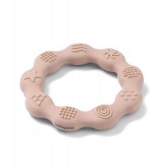 Silikónové hryzátko RING – prerezávanie zúbkov, BPA FREE, senzorické, béžové