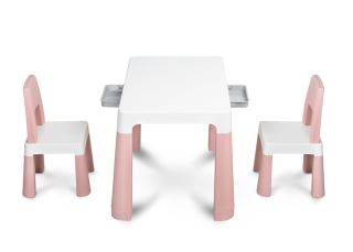 Súprava detského nábytku TOYZ MONTI 1+2, ružová/biela (573623)