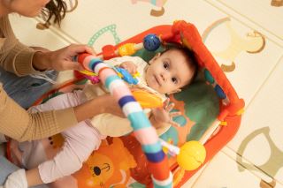 Vzdelávacia edukačná hracia podložka so zvukmi TOYZ ZOO - oranžová (573710)