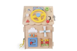 Montessori  Activity board Domček prírodný (3)